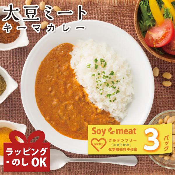 大豆ミート カレー レトルト 製品 商品 国産 キーマカレー グルテンフリー 無添加 オーガニック 化学調味料不使用 大豆ミート食品 3個入り