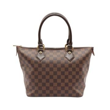 LOUIS VUITTON LV 路易威登 Saleya PM 手提包 棕色 棋盤格帆布 N51183 【二手名牌BRAND OFF】