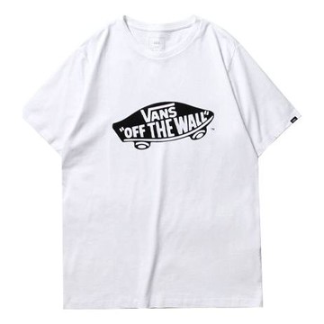 Vans Off The Wall Classic Printing Short Sleeve Couple Style White