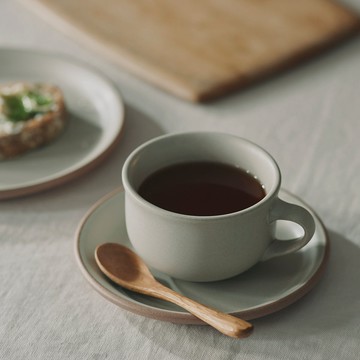 日本KINTO MUI 杯盤組 300ml - 沙杏色