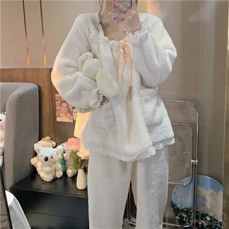 パジャマ レディース ルームウェア もこもこ パジャマ レディース ワンピース かわいい パジャマ 冬 長袖 結婚お祝い パジャマ ルームウェア もこもこ 通販 Lineポイント最大0 5 Get Lineショッピング