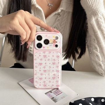 時尚秒變滴膠ins粉色碎花適用iPhone17promax蘋果15Pro手機殼16