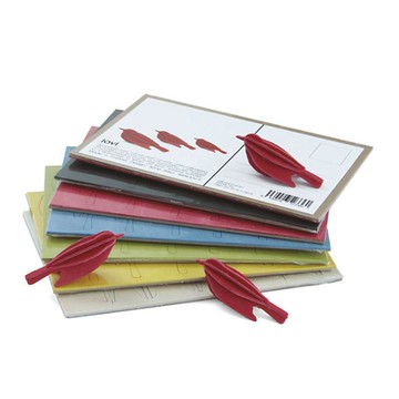 3D立體拼圖樺木明信片|擺飾|禮物 - 迷你幸福鳥(一組三個) 淘氣紅