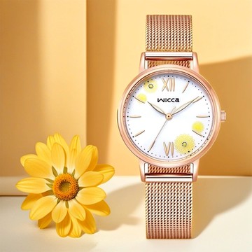 CITIZEN 星辰 Wicca 少女系列 台灣限定款 太陽能大三針米蘭女錶 雙12購物節 送禮首選-30.2mm KP5-166-21