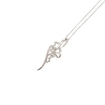 JEWELRY 無品牌珠寶 18K白金 鑽石 項鍊 【二手名牌BRAND OFF】