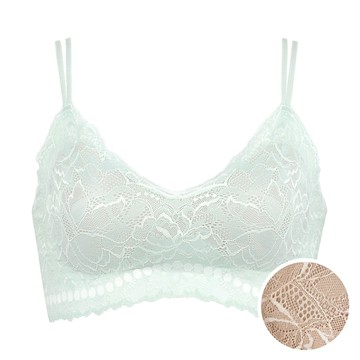 華歌爾-GOCOCI  M-L無鋼圈內衣(粉膚) 蕾絲款-套穿式無痕親膚-NB9695PI