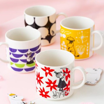 日本進口姆明系列 繽紛魅力餐具 釉上彩陶瓷餐盤餐碗馬克杯