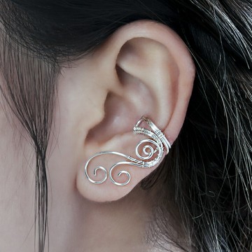 原創手工diy耳夾無耳洞精靈耳飾品小巧可愛耳環假耳釘女個性簡約