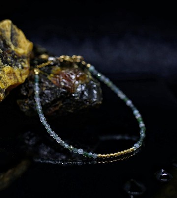 記憶合金水晶手鍊系列 水草瑪瑙 14K包金 GF 手鍊