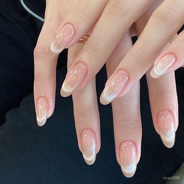 💅限時下殺穿戴甲💅手工穿戴美甲成品秋冬新款中長款貓眼裸色簡約學生百搭顯白指甲貼手工穿戴甲 P1HP