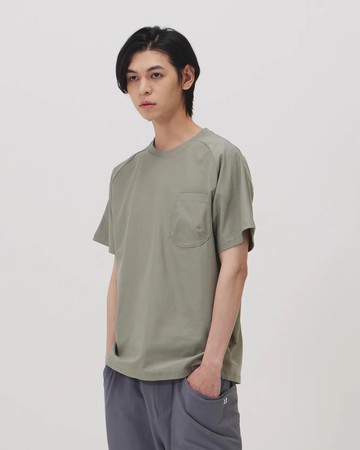 拉克蘭口袋短Tee (灰綠)