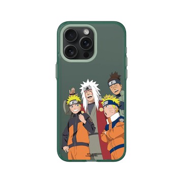 iPhone 15 Pro Max Clear 憂墨綠 - 火影忍者 Naruto - 鳴人&自來也&伊魯卡老師