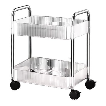 小麥購物 高顏值壓克力小推車 升級 778g  2層  透明色