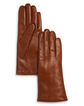 Bloomingdale's Cashmere Lined Leather Gloves - Exclusive