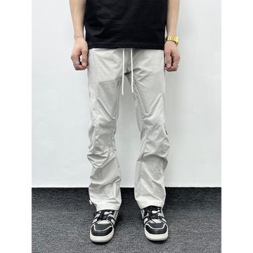 美式vibe風設計感拉鏈戶外機能褲男潮牌嘻哈寬松運動沖鋒褲休閑褲