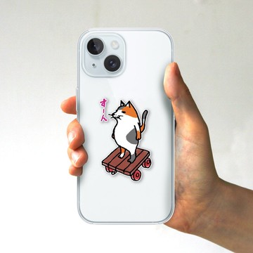 智慧型手機外殼，貓，透明