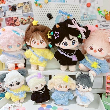 臺灣出貨 10cm娃衣 15cm娃衣 20cm娃衣 棉花娃娃娃衣10cm15cm20cm多巴胺自在筋骨感衛衣T恤上衣男女