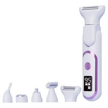 AIR 艾瑞 五合一多功能電動除毛刀/全身剃毛脫毛儀/女士鼻毛器/修眉刀 白色  XT-432  電動剃毛刀