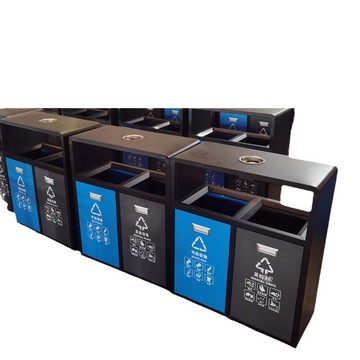 不銹鋼戶外垃圾桶果皮箱分類垃圾筒景區仿古環衛大號垃圾箱雙桶[DD080109]