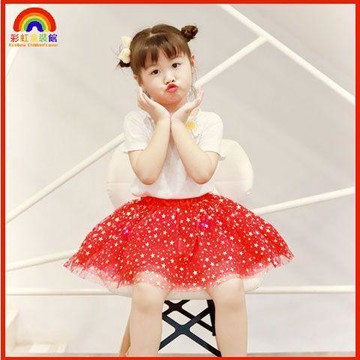 女童短裙 兒童裙子 女童裙子 兒童短裙 女童紗裙 女童百褶裙女童2020新款韓版超洋氣百搭公主裙女童蓬蓬短裙兒童半身F4