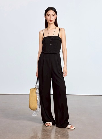 美背鏤空醋酸連身褲