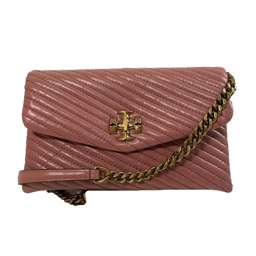 TORY BURCH 小香風 kira 細絎縫斜woc 背包 粉色