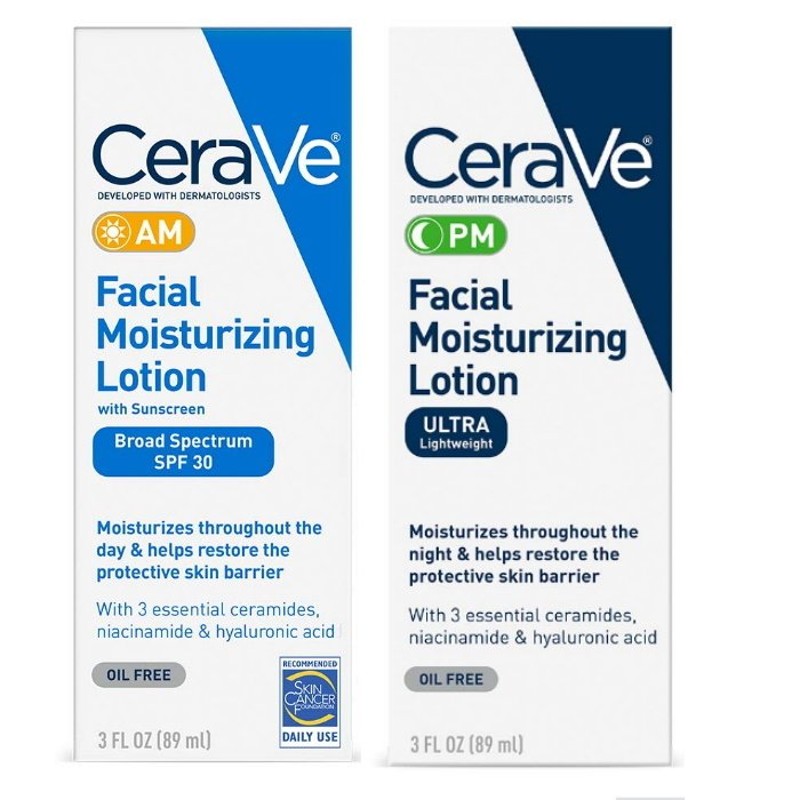 CeraVe AM・PM 2本セット 保湿フェイシャルローション SPF30 Facial Moisturizing Lotion 3oz 89ml  日焼け止め ナイトクリーム セラヴィ 通販 LINEポイント最大0.5%GET | LINEショッピング