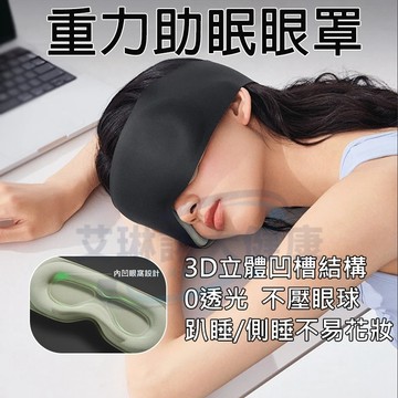 【隔日達】🔥新科技重力睡眠眼罩 重力珠一體環繞眼周穴位觸壓按摩 加大加寬全遮光助眠眼罩 側睡/趴睡族神器 旅行眼部舒壓