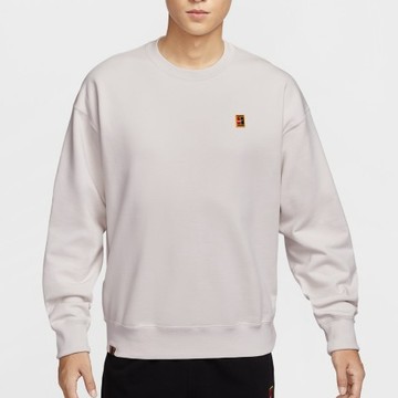 胖達）NIKE COURT 法國 磨毛 毛巾布內裡 大學T 長袖 IM9361-030 白灰 男