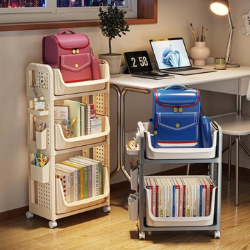 書包書本置物架可移動小推車書本收納神器家用多層桌包收納架