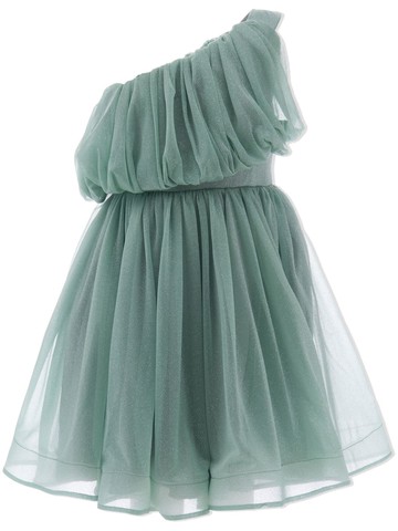 Tulleen - Izorah off-shoulder dress - kids - Cotton/Polyester - 7 yrs - Green