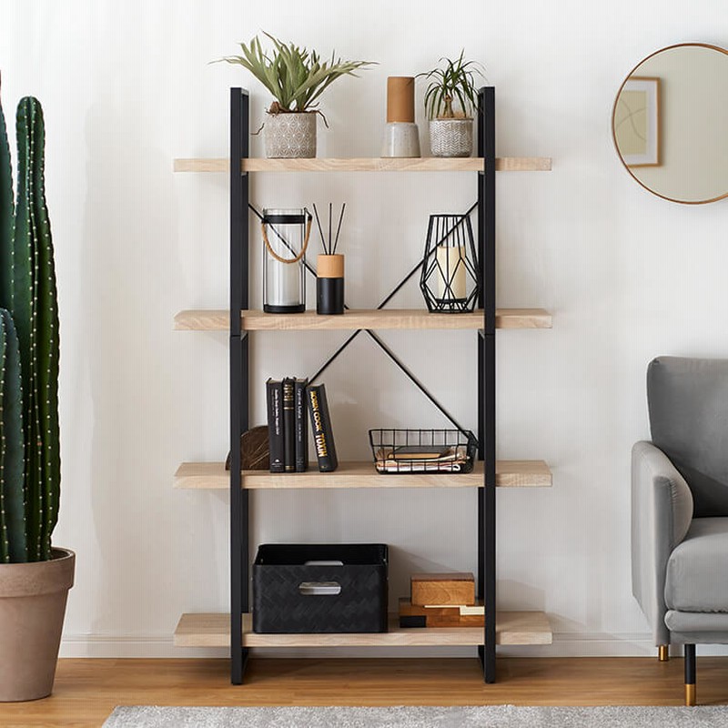 幅90 オープンシェルフ 4段 スチールラック ディスプレイシェルフ 見せる収納 シェルフ ラック 木製 通販 Lineポイント最大2 0 Get Lineショッピング