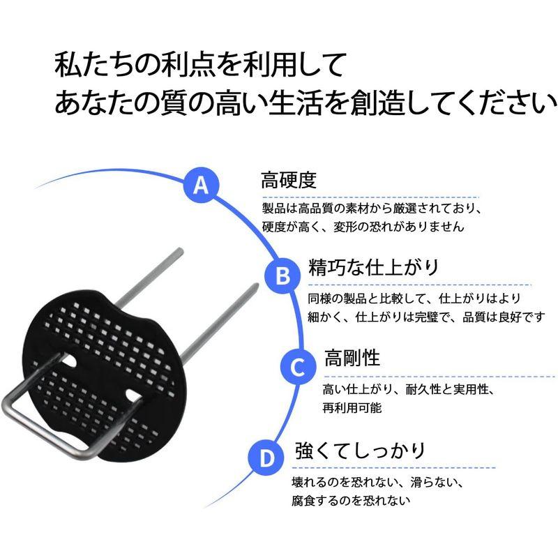 マルチ 固定ピン Uピン杭 黒丸付 おさえピン U字型ピン 抑え杭 おさえ杭 押さえピン コ型ピン 固定用