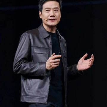 雷軍同款皮衣外套皮衣男2025春季新款休閑黑色翻領綿羊皮夾克高端鑫弘-衣錦男裝