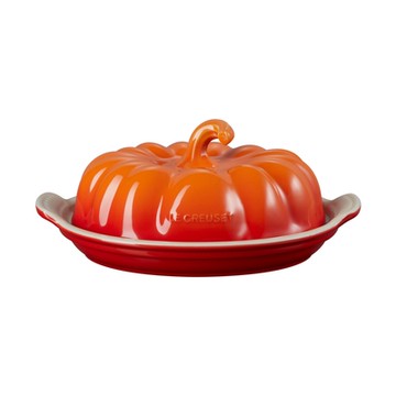 Le Creuset 萬聖節系列 南瓜造型奶油盤 火焰橘 奶油碟