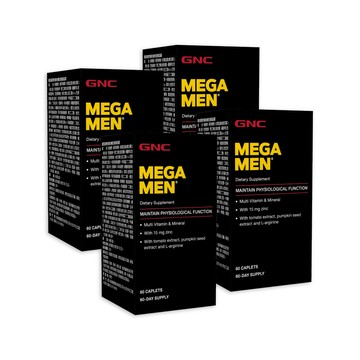 GNC 男性綜合維生素食品錠 60錠/盒x4入組 26種精華營養補給 全方位營養打底配方 健康維持一錠夠