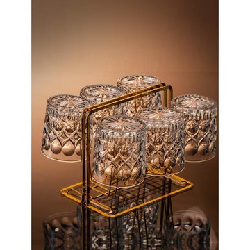 歐式威士忌酒杯套裝家用玻璃杯子高顏值啤酒杯網紅創意高檔洋酒杯