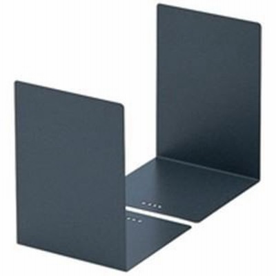 (まとめ)カール事務器 ブックエンド LB55E 濃灰 1組/2個 (×5)