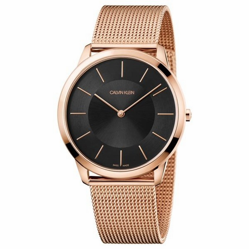 Calvin Klein カルバンクライン Ck 時計 メンズ レディース スイス製 腕時計 Minimal ミニマル ローズゴールド メッシュベルト K3m2t621 通販 Lineポイント最大0 5 Get Lineショッピング