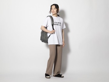 高針數針織長褲 棕色