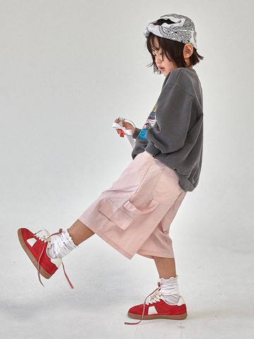 Lightweight Nylon Overfit Bermuda Pants [PINK] (S-JM)