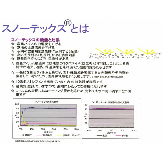 （法人配送限定） 日本ワイドクロス 遮熱ネット スーパーホワイト W-65 （2m×100m） （遮光率 60〜65％）