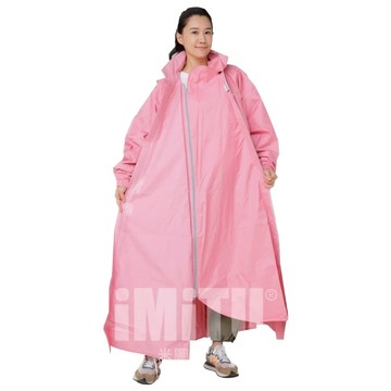 BNN X JUMP W雙拉鍊 防滲漏風雨衣 巴黎粉 內斜+外斜設計 快速穿脫 騎士雨衣 一件式雨衣