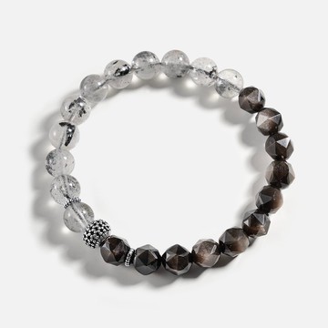 化太歲 | 星鑽銀曜石閃靈鑽925銀水晶手鍊