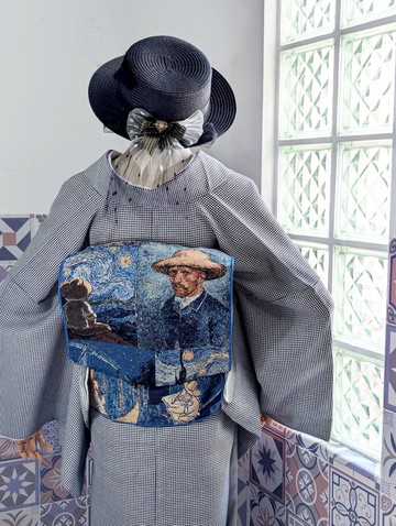 洋粋youiki。和洋風格和服腰帶。大人用兵兒帯。梵谷自畫像。星夜