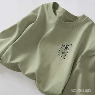 【夏天男裝新品】寬鬆短袖T恤男士夏季新款闊版圓領時尚半袖潮百搭ins港風潮流 百搭體恤