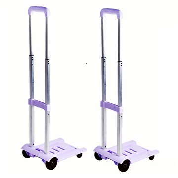 Life+ 多功能折疊便攜鋁合金拉桿購物車手拉車拉貨拖車 2件組 淺紫色  1套  42.5 x 23 x 8.3cm