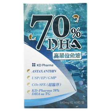 Taiwan Healthy Farm 台灣康田 魚油70%DHA  1個  60顆