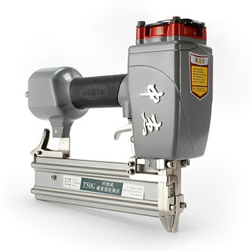 中杰氣動釘槍 T50G 不卡釘 槍嘴帶保險開關 氣動 T型 直排 釘槍 氣泵 射釘槍【DO402】123便利屋