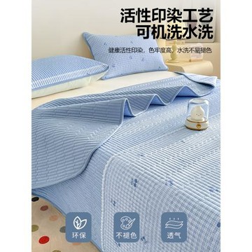2025新款榻榻米床蓋單件a類母嬰級四季通用非全棉純棉床單三件套3